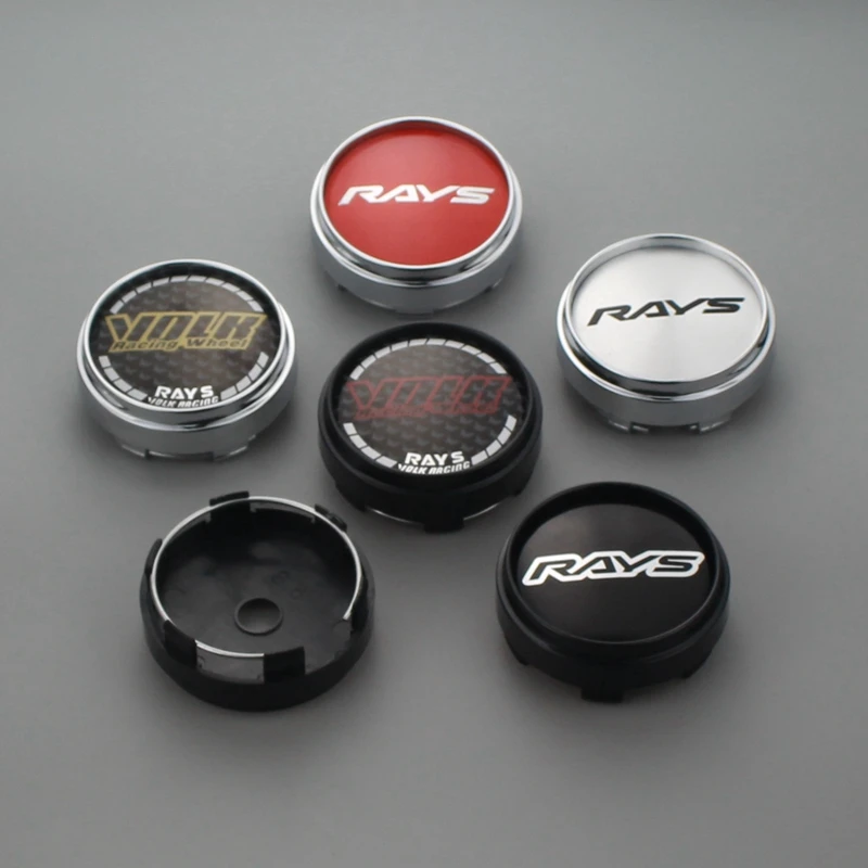 4pcs 66mm/62mm clip volk center cap car covers cap rays racing logo emblem hub cap for rims car styling accessories