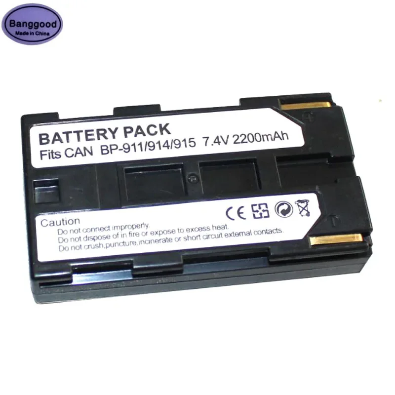 

7.4V 2200mAh BP-911 BP-914 BP-915 BP911 BP914 BP915 Camera Battery for Canon BP924 BP927 BP930 ES4000 ES-4000 UC-X2Hi UC-X30Hi