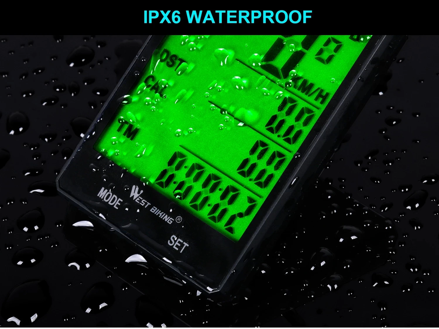 WEST BIKING Bicycle Computer Digital Speedometer Odometer Backlight Wireless Wired Bike Stopwatch Computer Bicycle Accessories