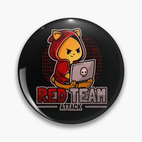 Red Team Member Cybersecurity It Secur  Soft Button Pin Lapel Pin Creative Cartoon Cute Fashion Collar Jewelry Funny Hat Badge