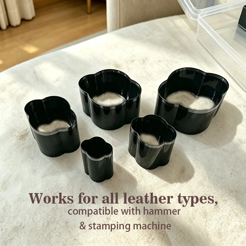 B04 Cloud Four-Arcs Thickened Rust-Resistant Steel Die Cutting Mold for Handmade Leather Tag One-Button Precision Cutting Tool