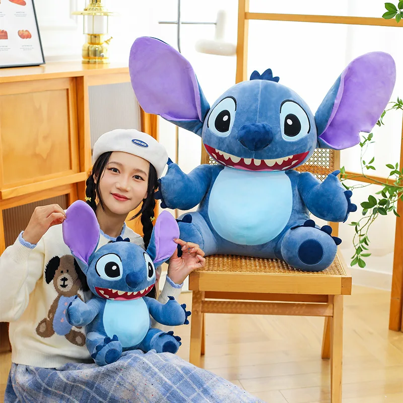 Disney 30/70cm lilo & stitch brinquedos de pelúcia anime dos desenhos animados plushie bonito pijamas stich bonecas travesseiro crianças aniversário presentes de natal