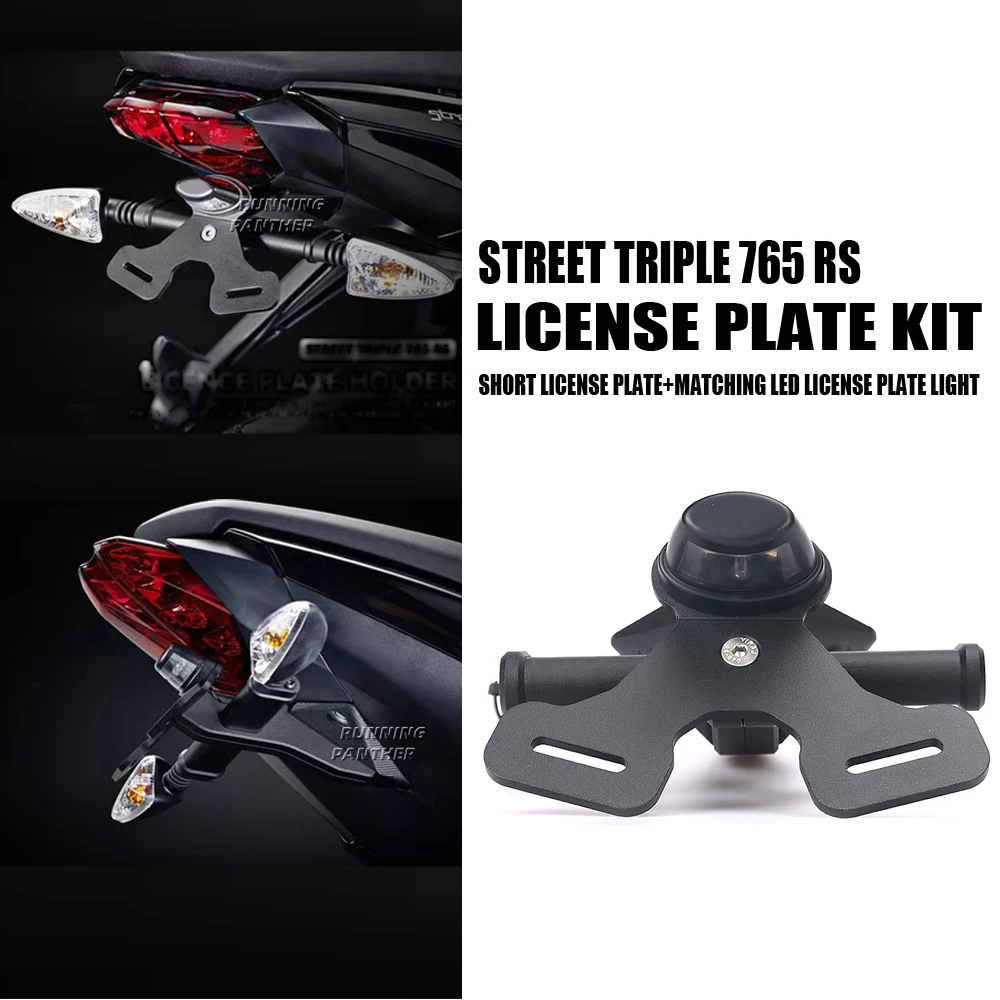 

For Street Triple 765 R/RS/S 675 Daytona 675 /R Motorcycle Rear Short Tail Stock Tidy License Plate Holder Tailstock Bracket Kit