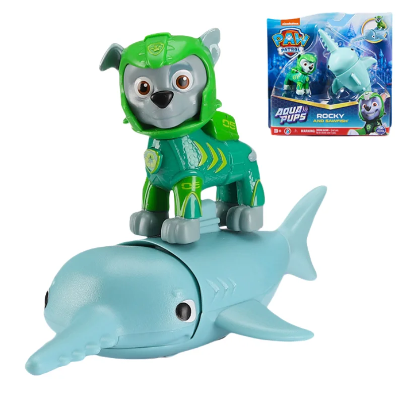 Original Paw Patrol Underwater Series Vehicle Car Ryder Tracker Everest Chase Rex Skye Rocky Marshall Action Figure Gift Toy