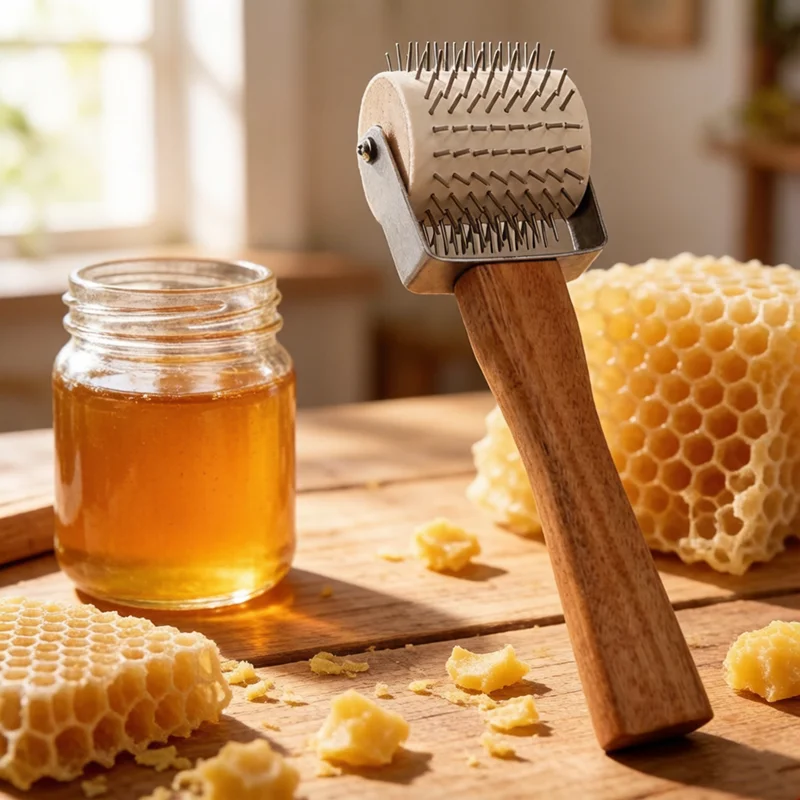 Honey Uncapping Needle Roller Wheel Fork Gear Honeycomb Rake Extracting Tool Beekeeping Supplies Beekeeper Accessory Tool