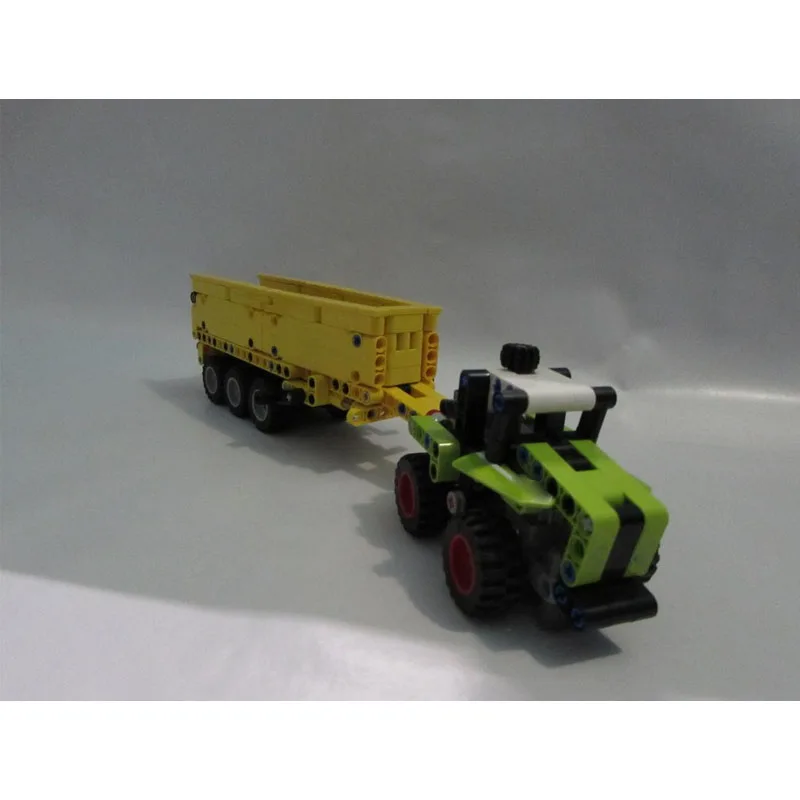 moc-34275-new-classic-small-three-axle-trailer-building-block-model-371-parts-boys'-children's-birthday-building-block-toy-gift