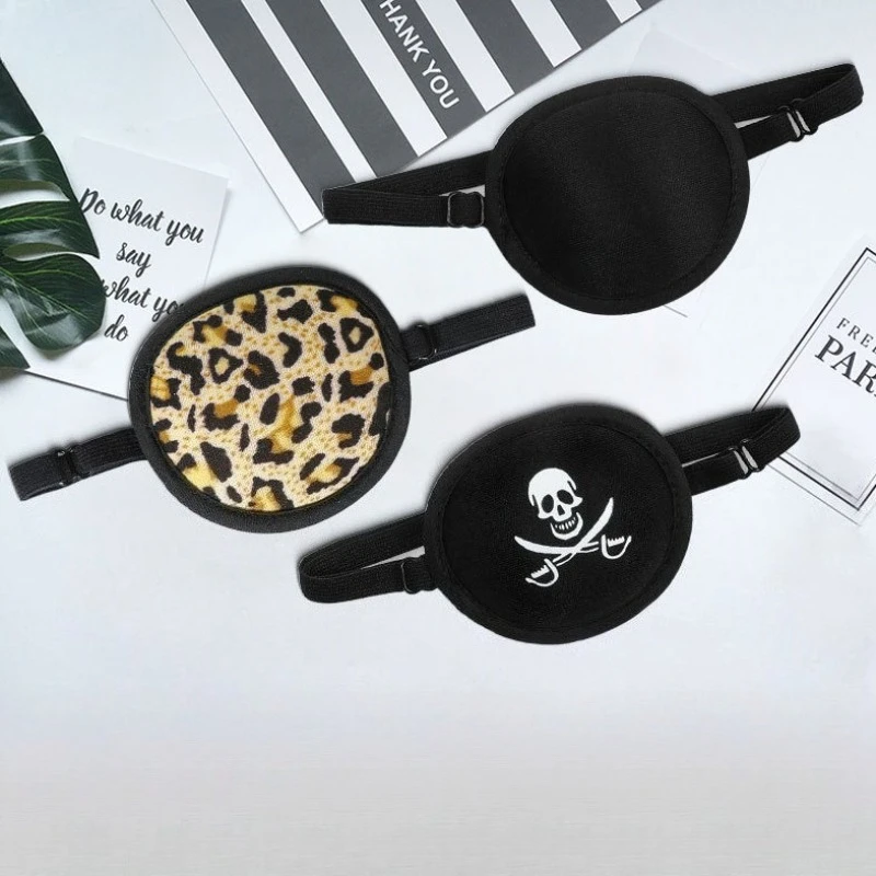 Men Women Unisex Single Eye Mask Dark Gothic Creative ACGN Cute Adjustable Eye Patch Pirate Skull Halloween Cosplay Accessories