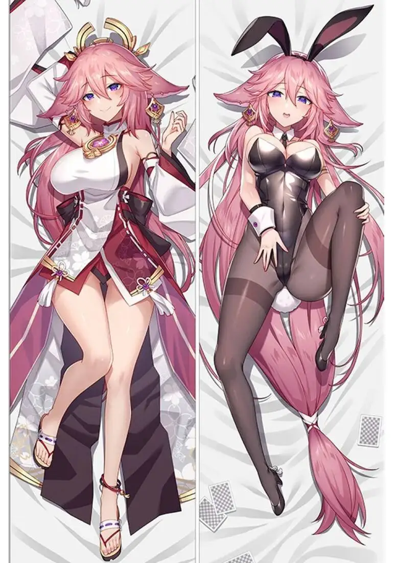 

Dakimakura Waifu Genshin Impact Yae Miko аниме Otaku наволочка для всего тела наволочка для подушки Декор для кровати