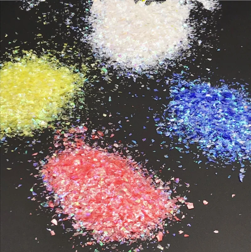 Paillettes pour Nail Art 3D, 50ML, irrégulier, coquille, papier bonbon, bricolage, Nail Art