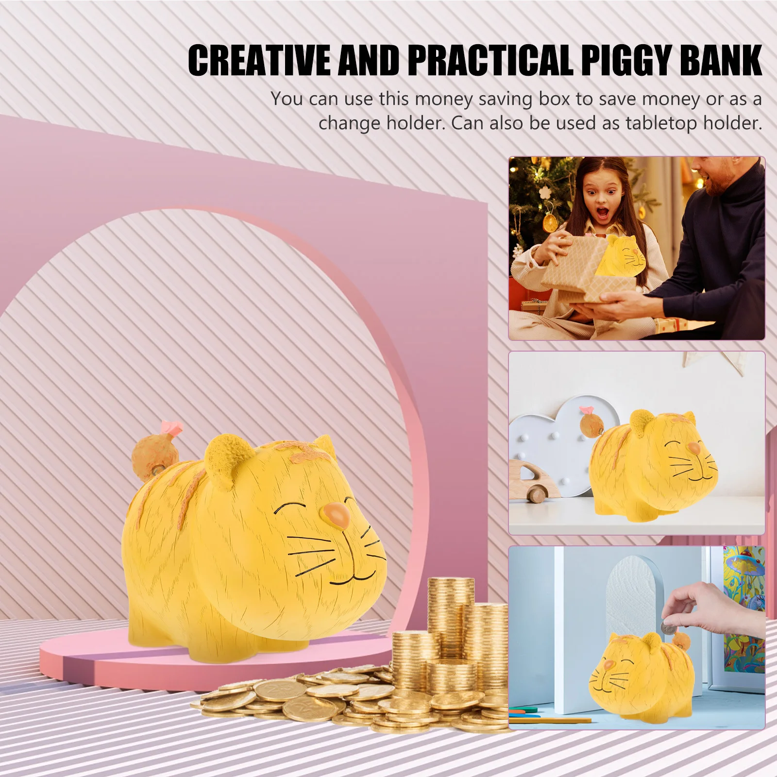 Hars spaarpot voor kinderen Ontwerp muntopslagbank voor jongens meisjes Dagelijkse spaarorganisator Desktopdecoratie