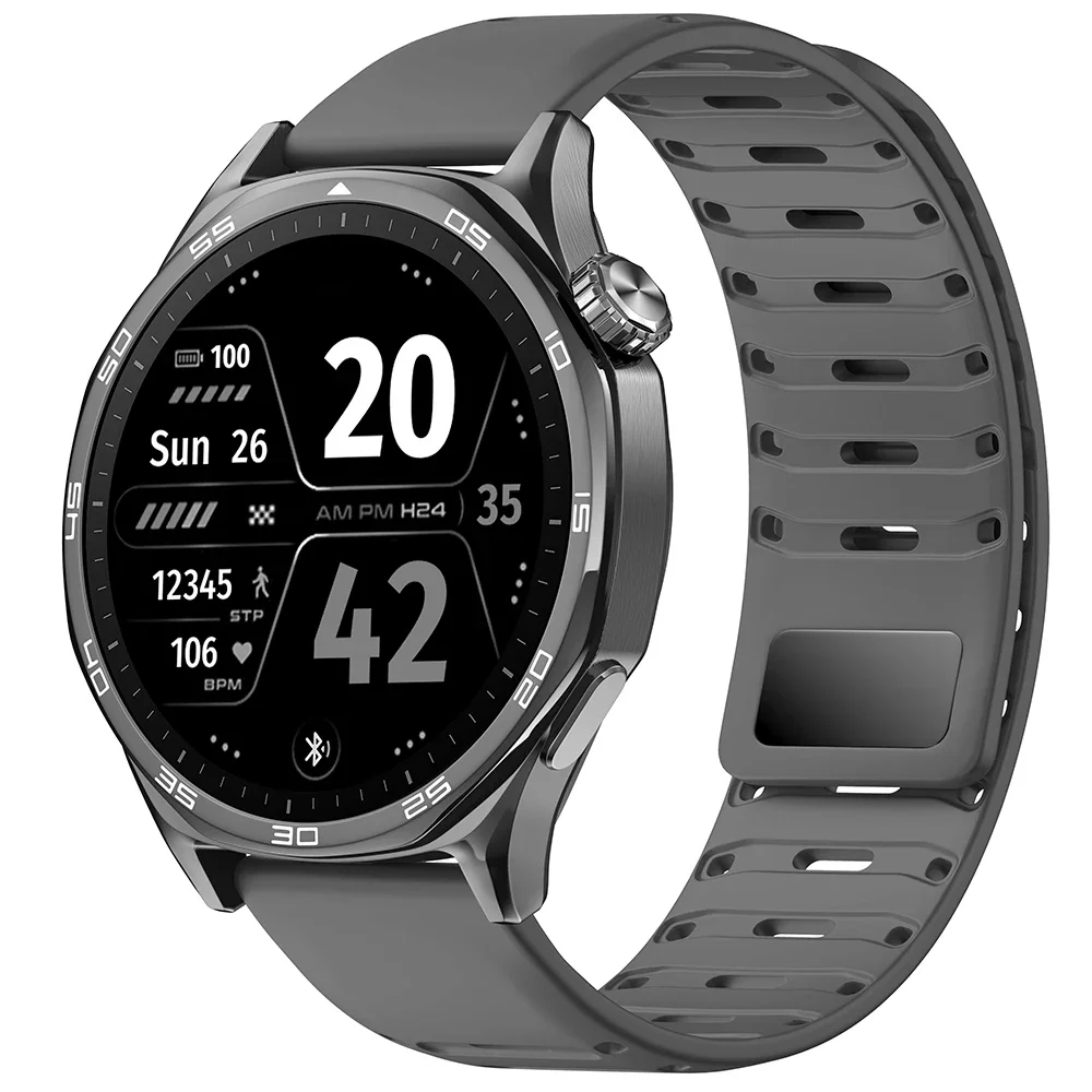 Correa de silicona de 22mm para Huawei Watch 5 4 3 GT5 Pro GT5-4-3-2 pulsera deportiva magnética de 46mm Amazfit Bip 6 5 Balance 2 GTR 4 Correa
