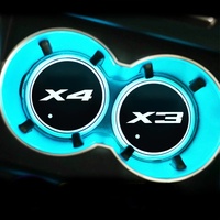 2PCS Car Coaster Water Cup Bottle Holder Led Luminous Pad Car interior For BMW X1 X2 X3 X4 X5 X6 X7 car decorate accessories