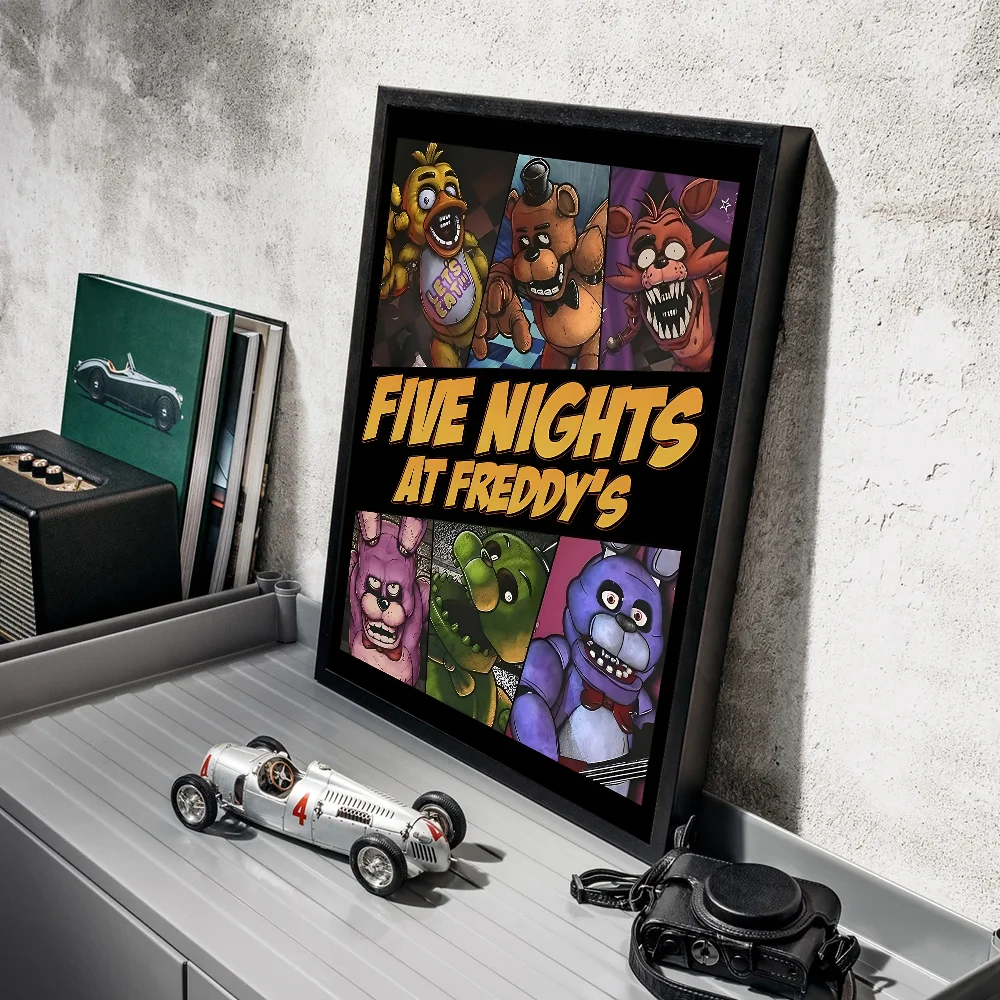 Fnaf Five-nights-At-Freddys Anime DIY Sticky Poster Whitepaper Prints Posters Artwork Nordic Home Decor