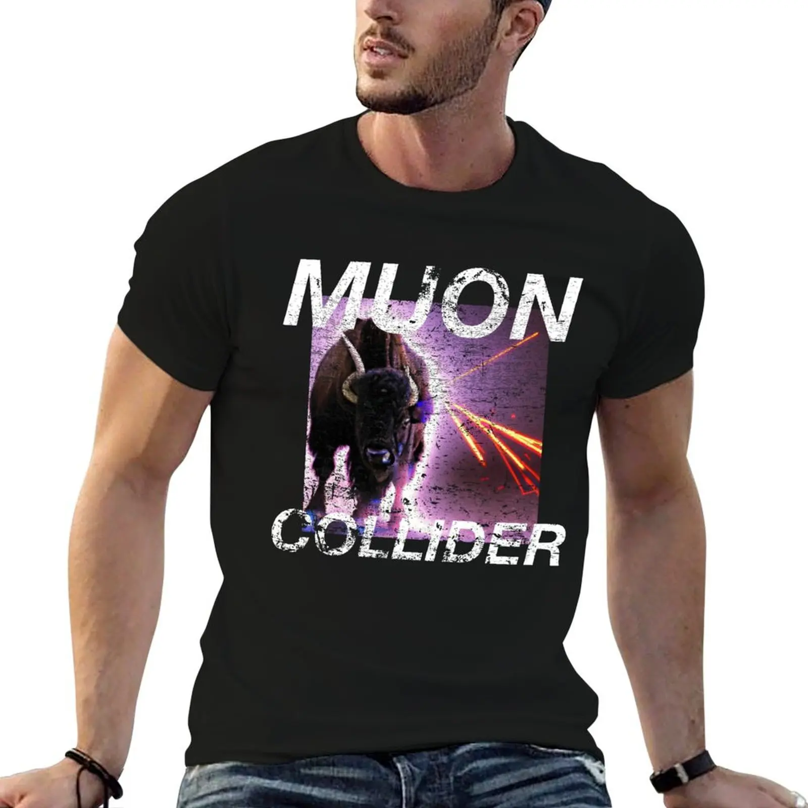 

man tees T-Shirt for T t shirts man shirts graphic Collider graphic t funny Muon for Retro