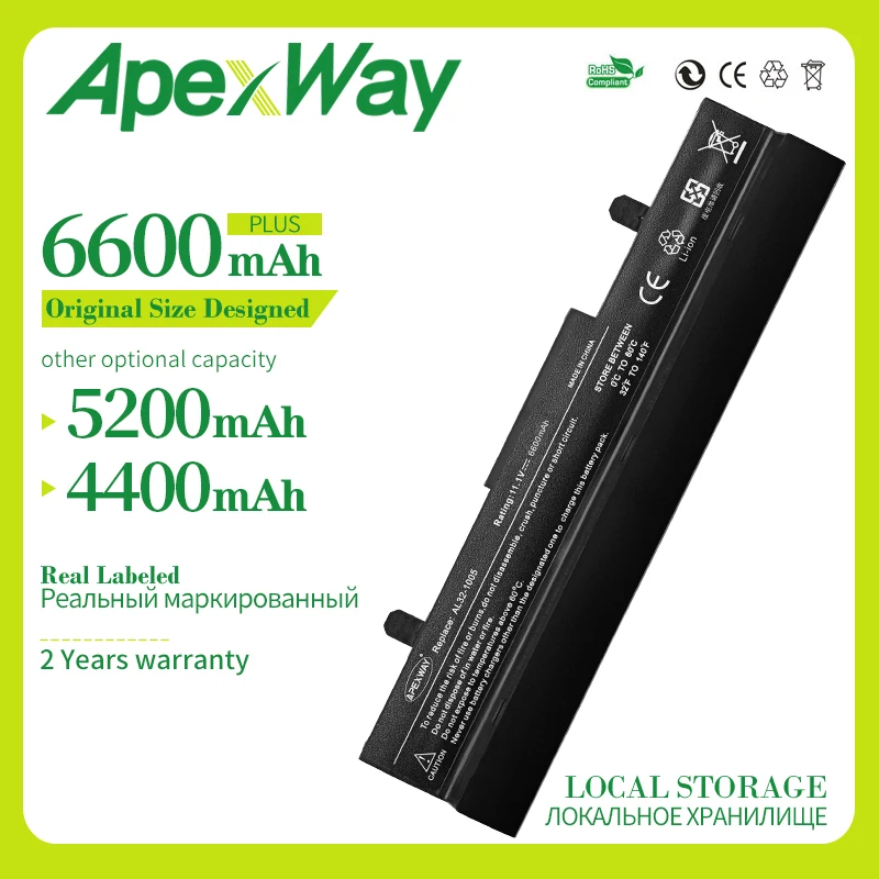 ApexWay 11.1V AL32-1005 battery for Asus Eee PC 1001 AL31-1005 ml32-1005 1001PQ 1001PX 1005 1005PX 1005H 1005HA 1005P 1005PE