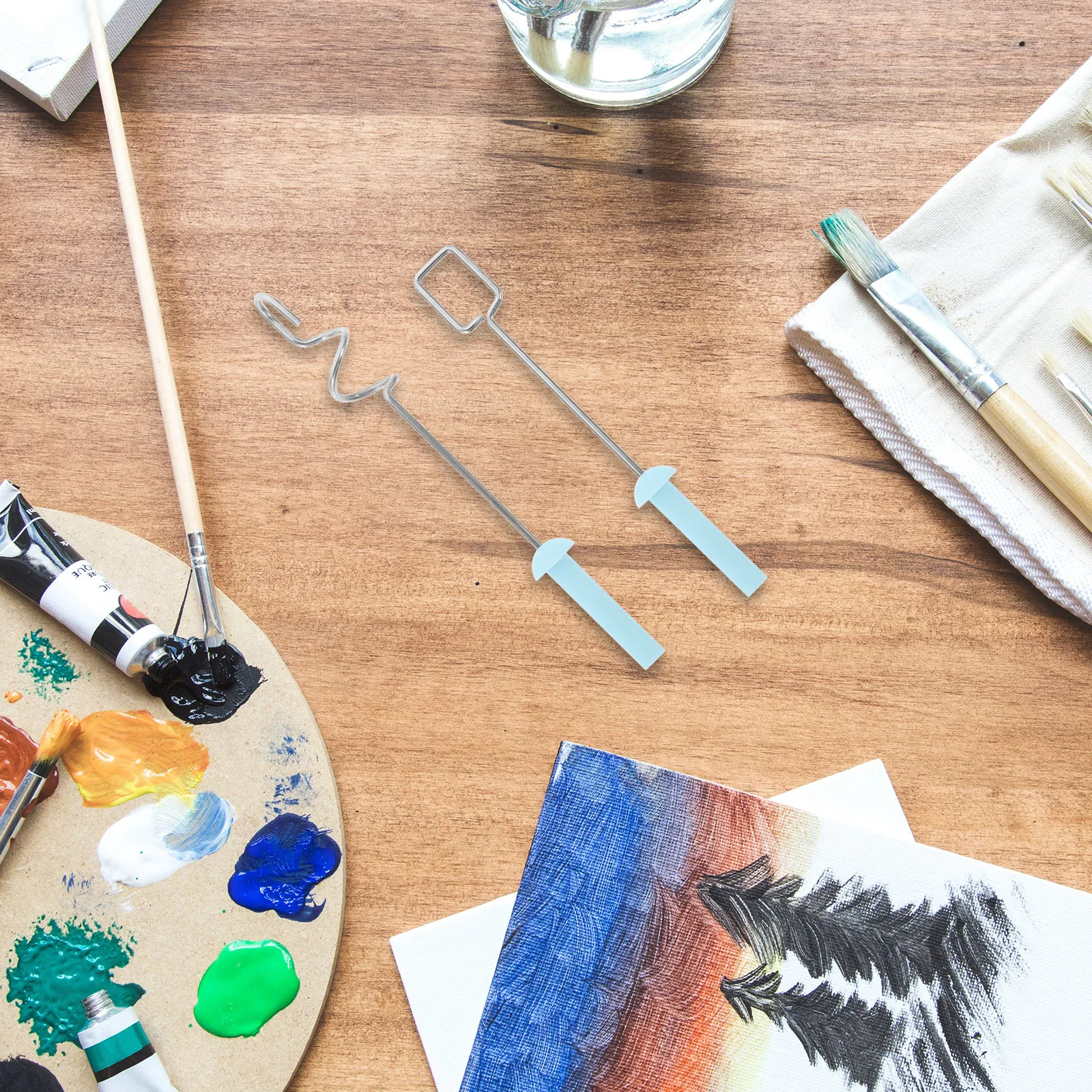 

20Pcs Pigment Agitator Spiral Heads Hardwearing Mixer Replacement for Watercolor Paint Color Mixing Tool Pigment Agitator Head