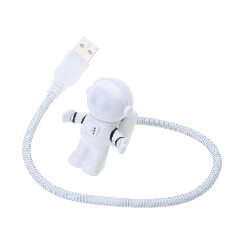 Lampada da lettura flessibile a luce LED USB Lampada da lettura per astronauta Mini lampada plug-in portatile Lampada da notte a