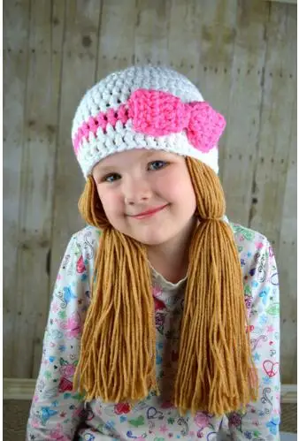 

Special price -Children Pure hand-crocheted hat Fashion Crochet princess hat 100% cotton baby Girls Big braid hat