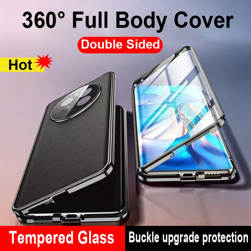 360 Full Body For Honor Magic7 Pro Magic 7 Case Tempered Glass Case For Honor Magic 7 Pro Magic7 Flip Leather Phone Cover Metal