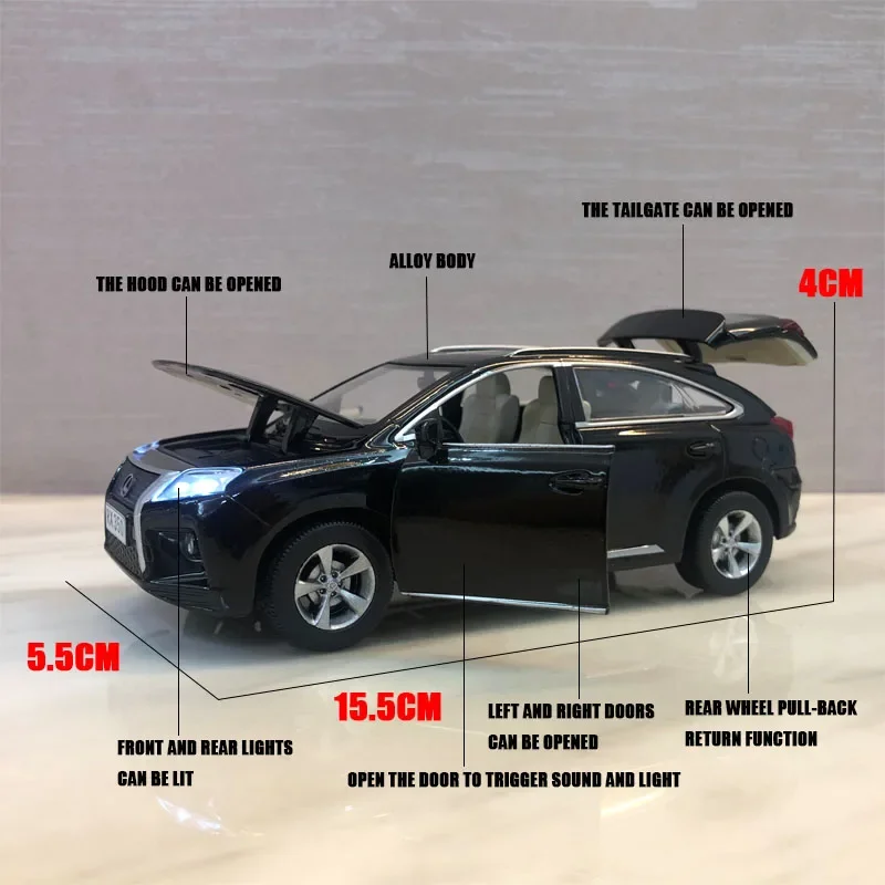 1:32 Lexus SUV RX350 Car Model Alloy Car Die Cast Model Toy Car Kid&Toy BirthdayChristmas Gifts Free Shipping F147