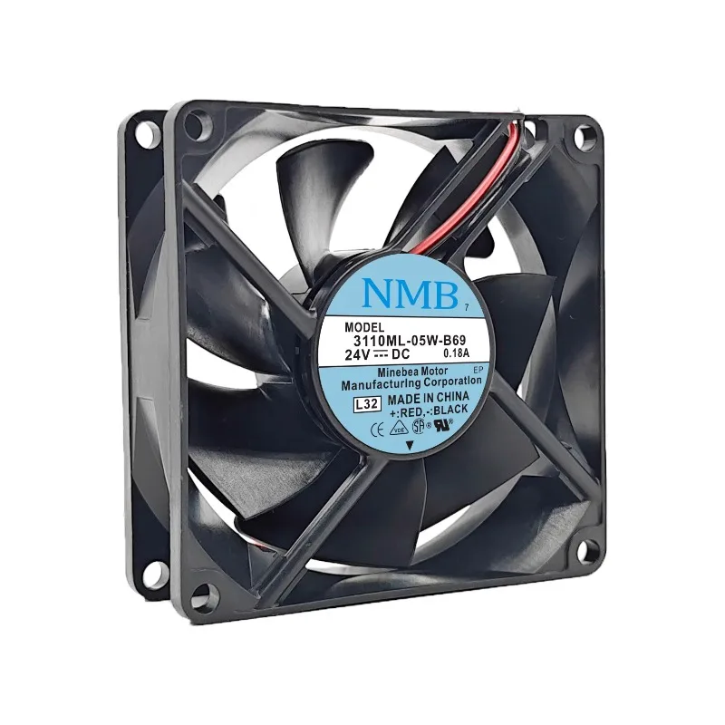 

Новый вентилятор-кулер для NMB 3110ML-05W-B69, 8 см, 8025, 24 В, 0,18 А, инверторный охлаждающий вентилятор для промышленного компьютера 80*80*25 мм