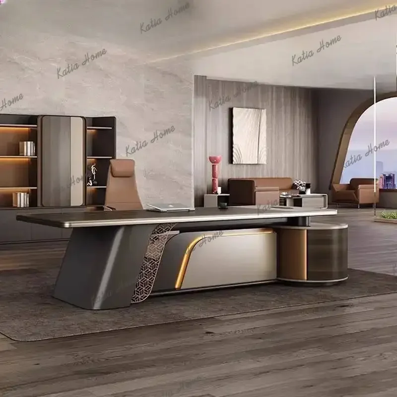 Cheap Designer Executive Office Desk Manager Wooden Large Luxury Computer Desk Gaming Study Mesa Escriotorio Work Station Table