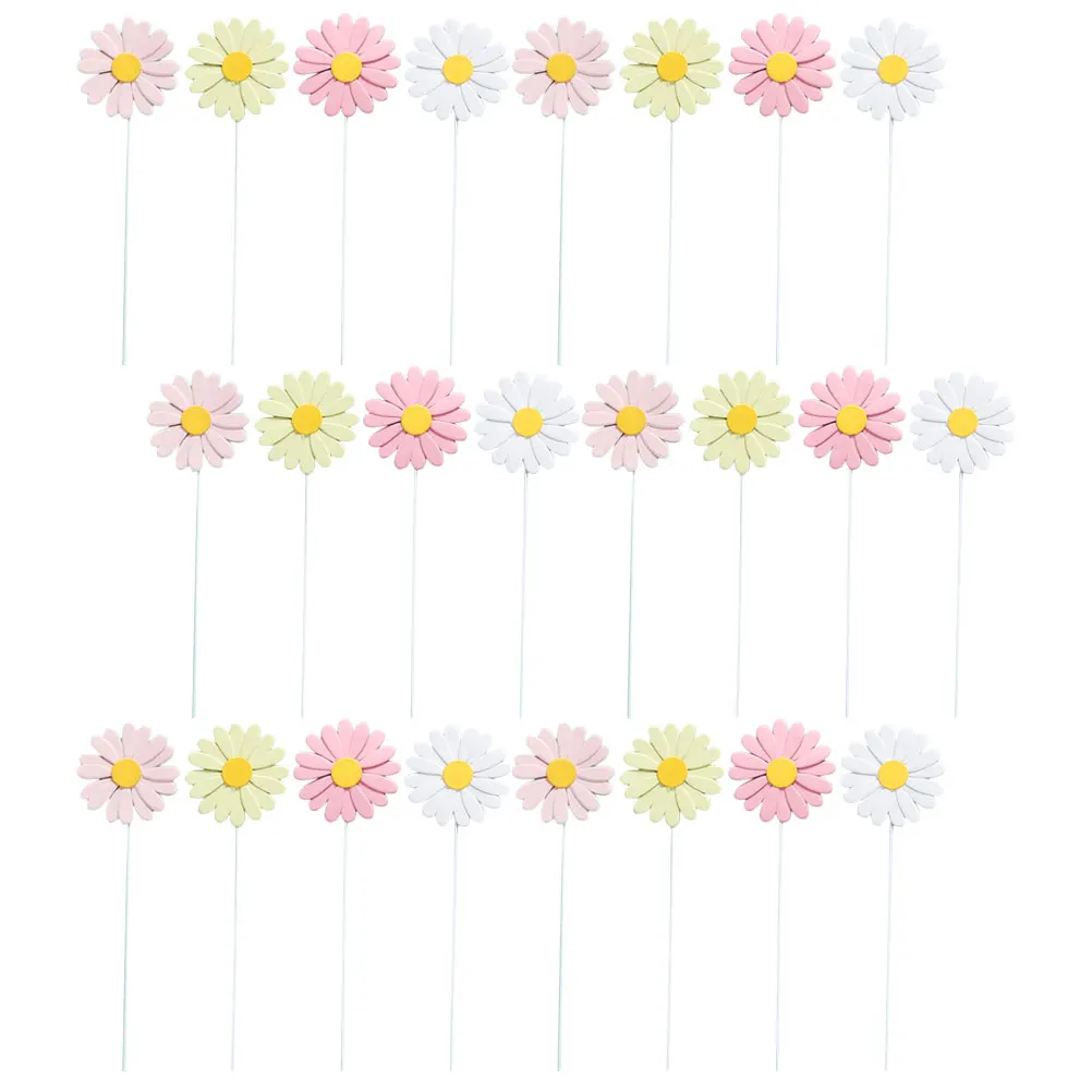 

40Pcs Cake Decoration Daisy Cupcake Toppers Flower Picks Party Dessert Toppers Birthday Wedding Ornament Flower Cupcake Topper