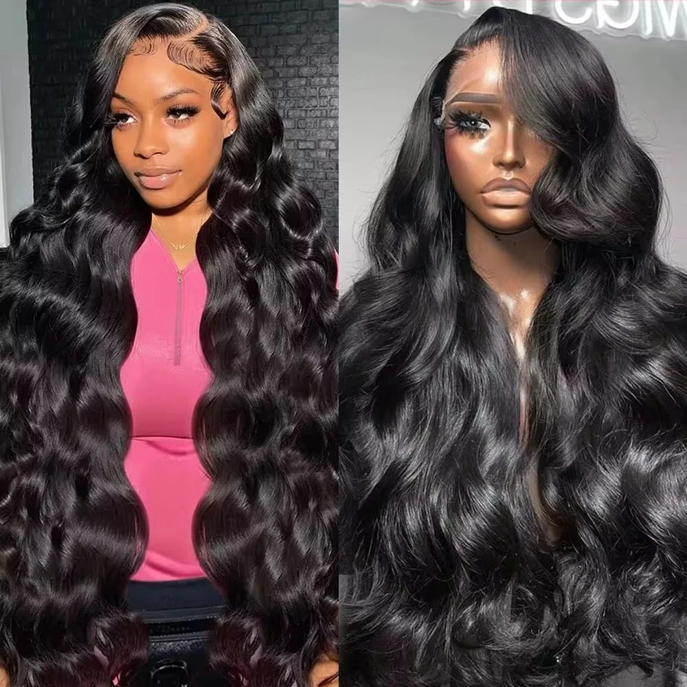 200 Density HD Transparent 13x6 Body Wave Lace Frontal Wig Human Hair 40 52 Inch 13x4 Lace Front Brazilian 5x5 Closure Glueless