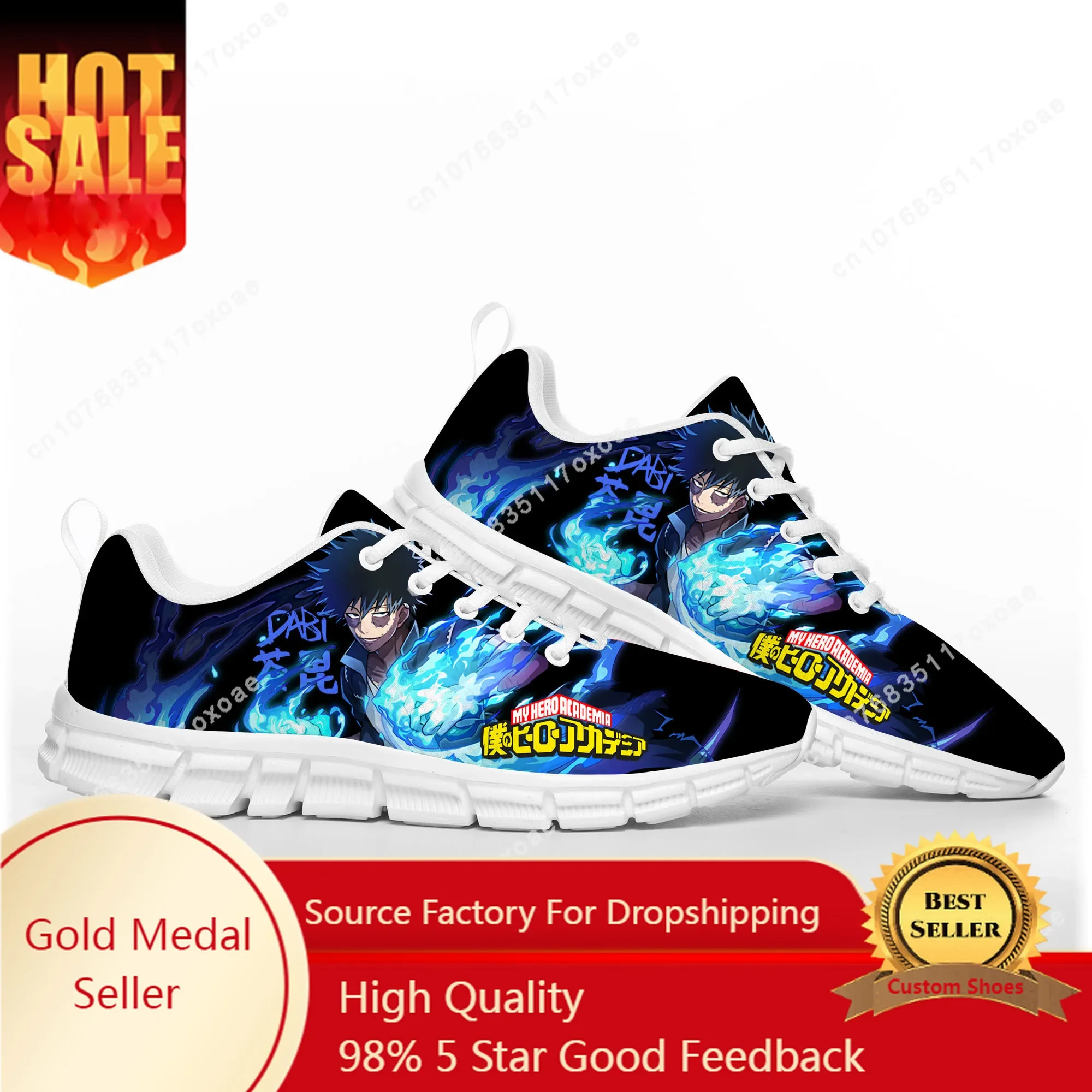 Manga My Hero Academia Dabi Sports Shoes Mens Womens Teenager Kids Children Sneakers Casual Custom High Quality Couple Shoes