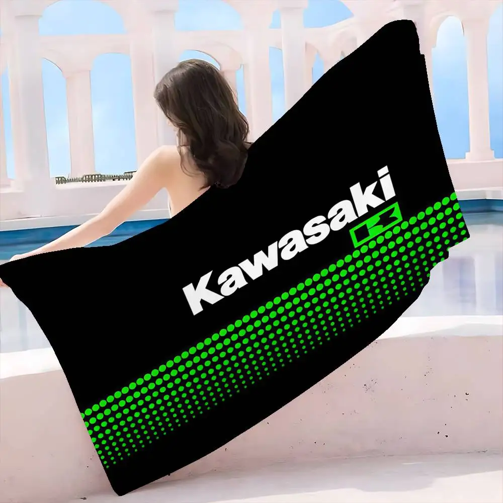 Cool K-Kawasakis logo Bath Towel Microfiber Soft Water Absorbing Breathable For Girl Kids Decorative Cartoon Beach Towel