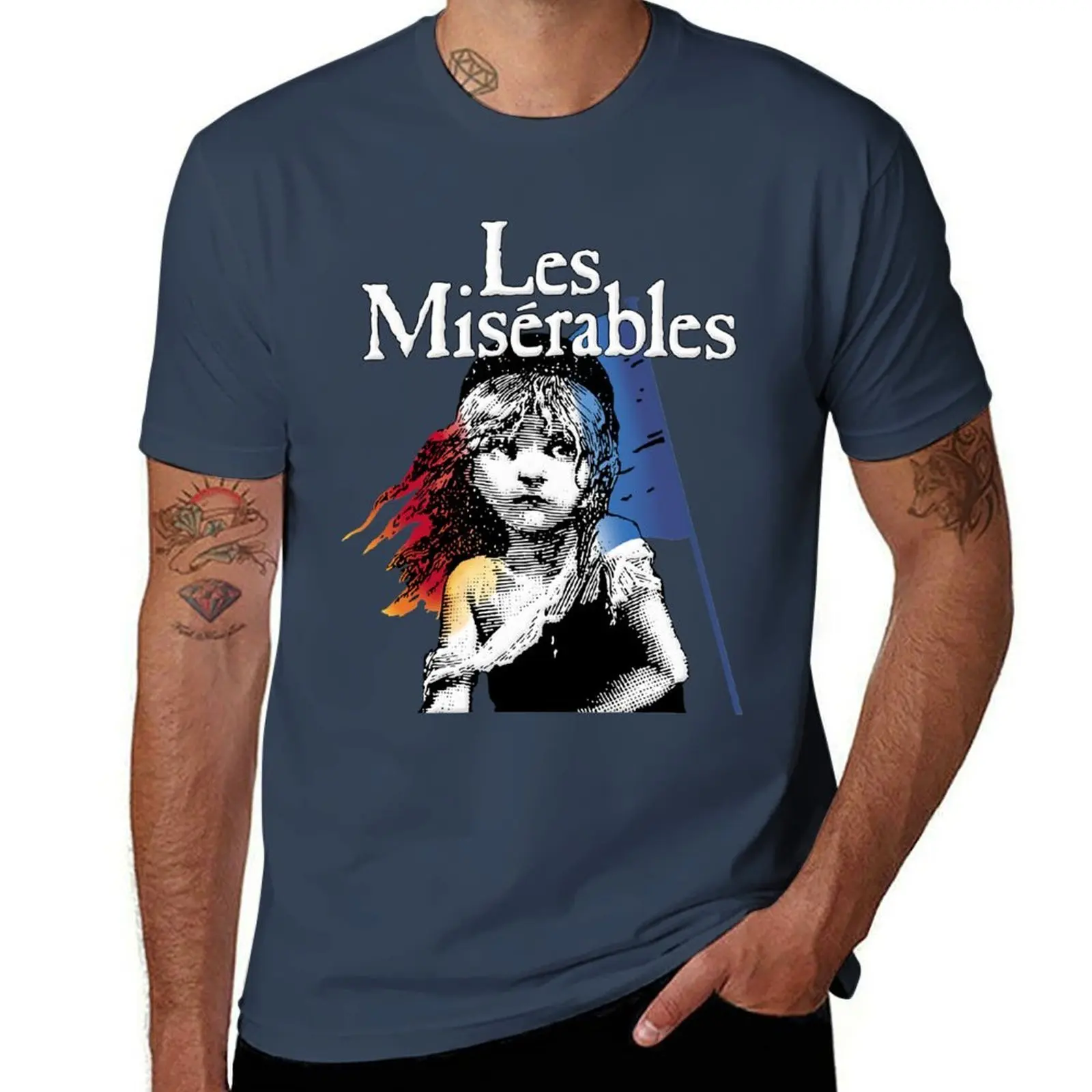 

Les Miserables - Les Misérables T-Shirt Art Pattern Printed Casual Top