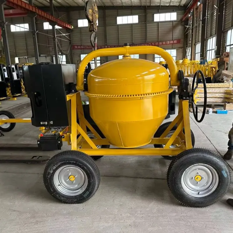 350L 500L 700 L Small Mobile Self Loading Cement Mixer Machine Diesel Engine Concrete Mixer Mini Electric Small Concrete Mixer