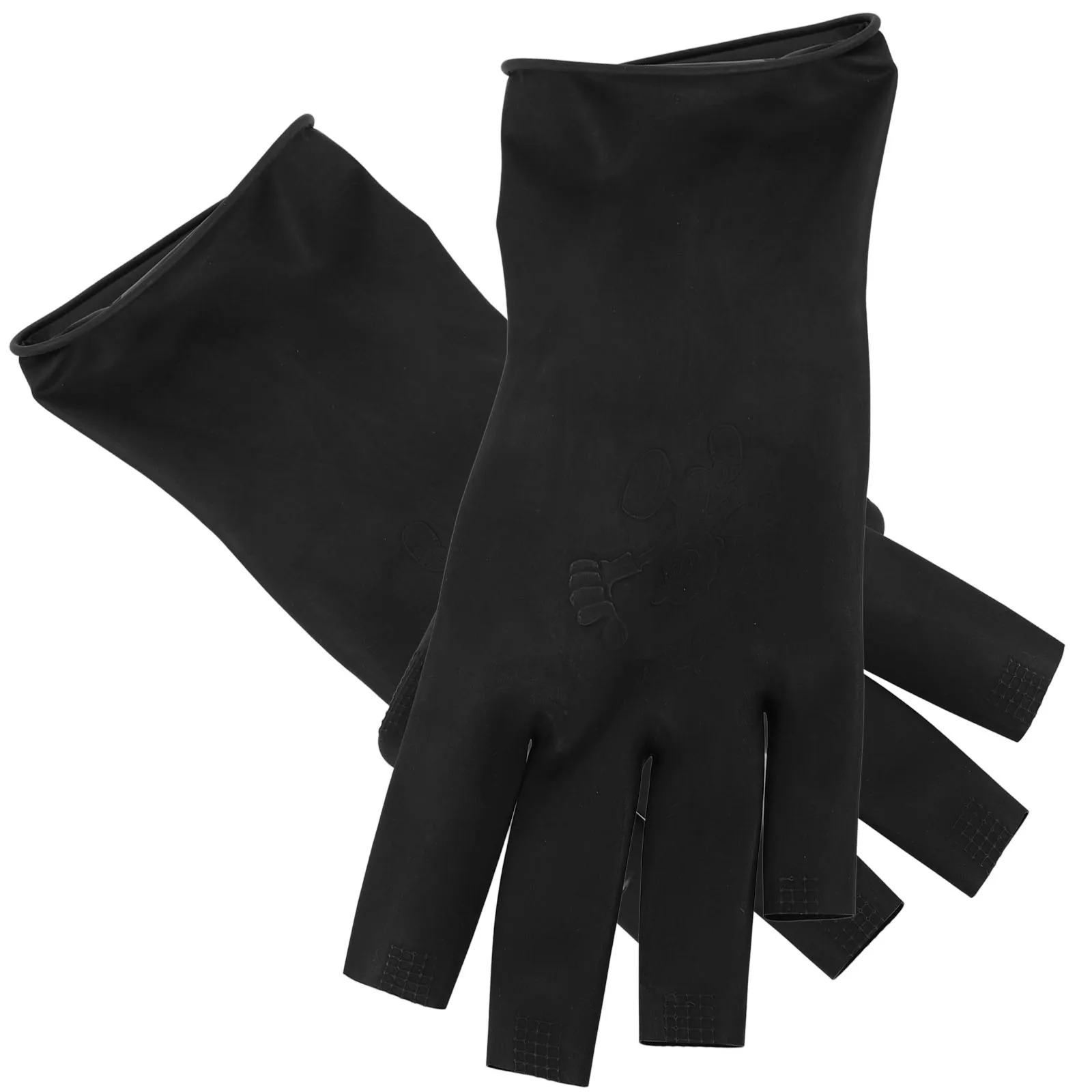 

Reusable Rubber Gloves Salon Black M Fingerless Waterproof Latex Styling Washing Accessories Hair Dye Gloves Oil Resistant Hair