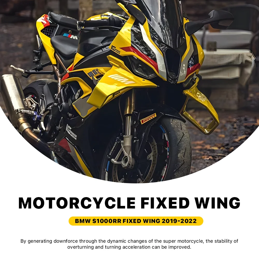 Motorbicikli Burkolat winglet számára BMW S1000R M1000R 2019 2020 2021 2022 Elsárgul Szélvédő Ajtószárny Burkolat bejárati Aerodinamika Spoiler