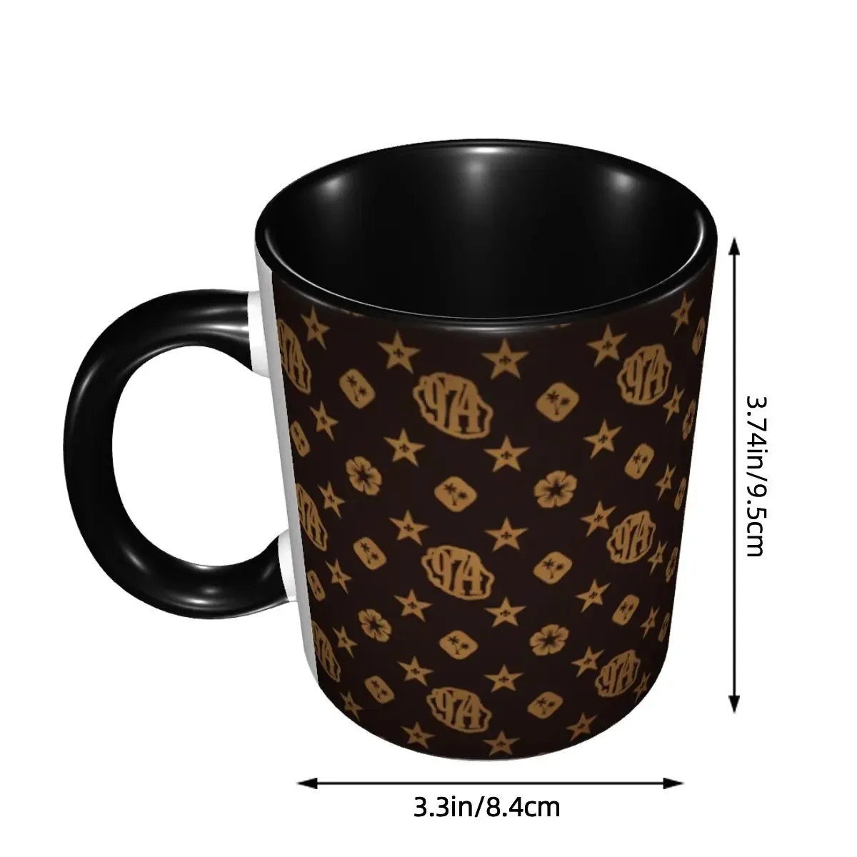 Custom Reunia Island 974 Luxury Coffee Mug DIY Fleur De Lys Ceramic Milk Tea Cups