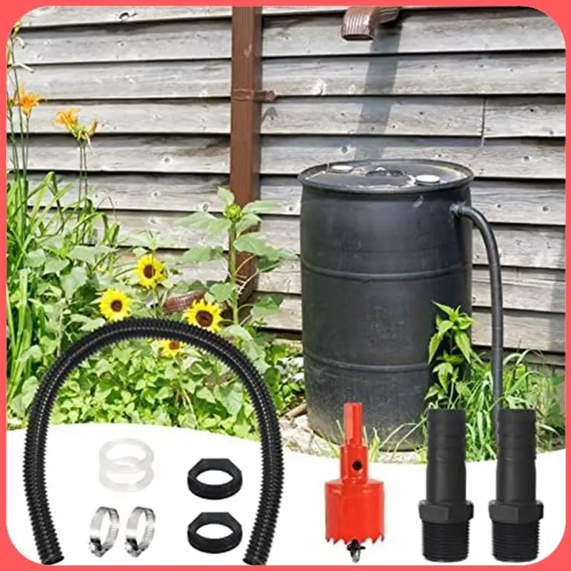 

Комплект стыкового соединения AA89 с 2 стыками для воды через 1-дюймовый соединительный шланг 100 см, 25 мм и открывалка для отверстий, для бочек с дождевой водой