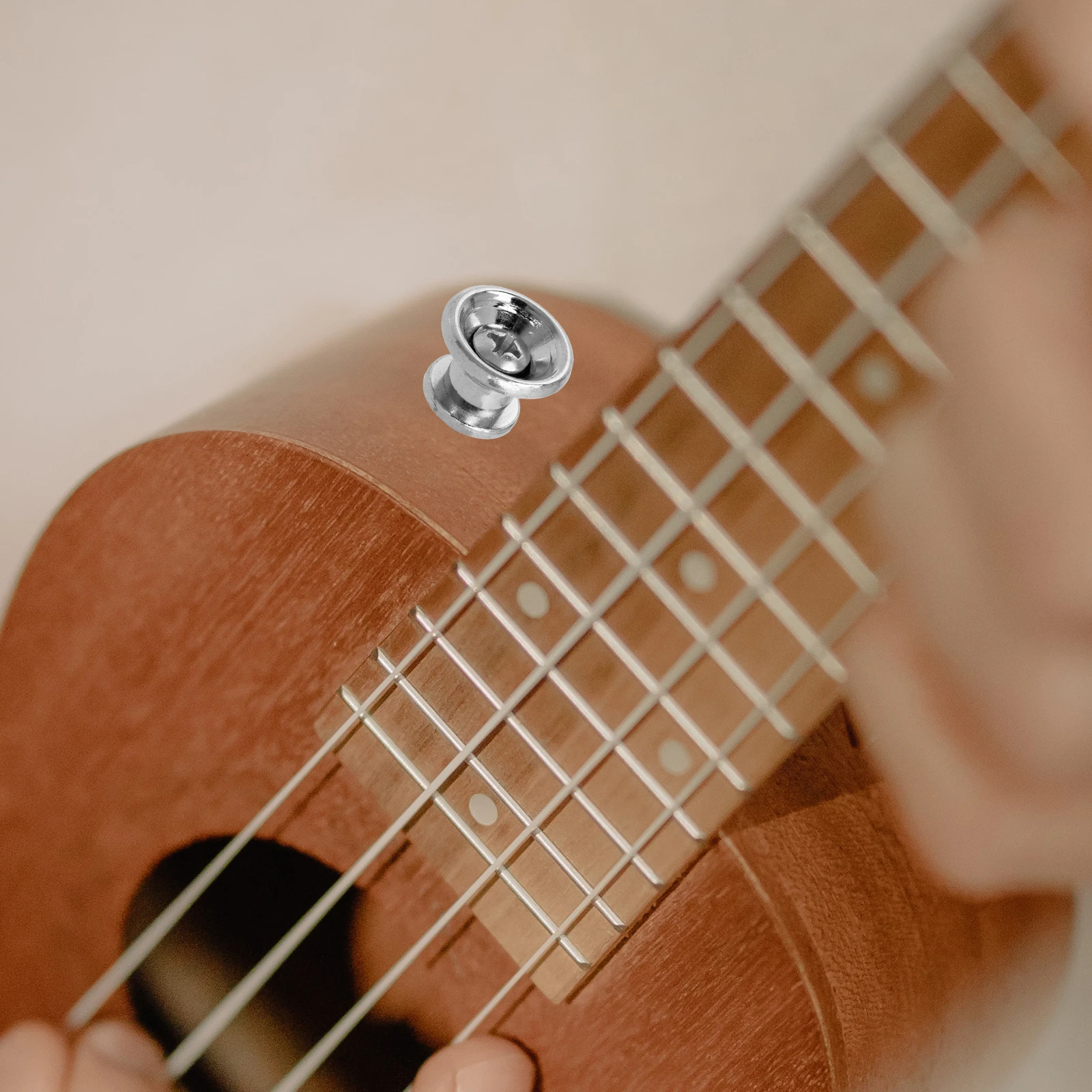 

15 Pcs Guitar Strap Lock Set Nails Locks Electric Screw Belt Fixing Buttons Bass Metal Studs