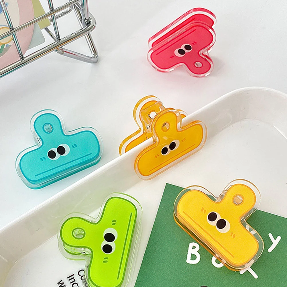 8 Pcs Paper Clamp Small Eye Clip Cute Binder Clips Pocket Photo for Pictures Work Paperwork