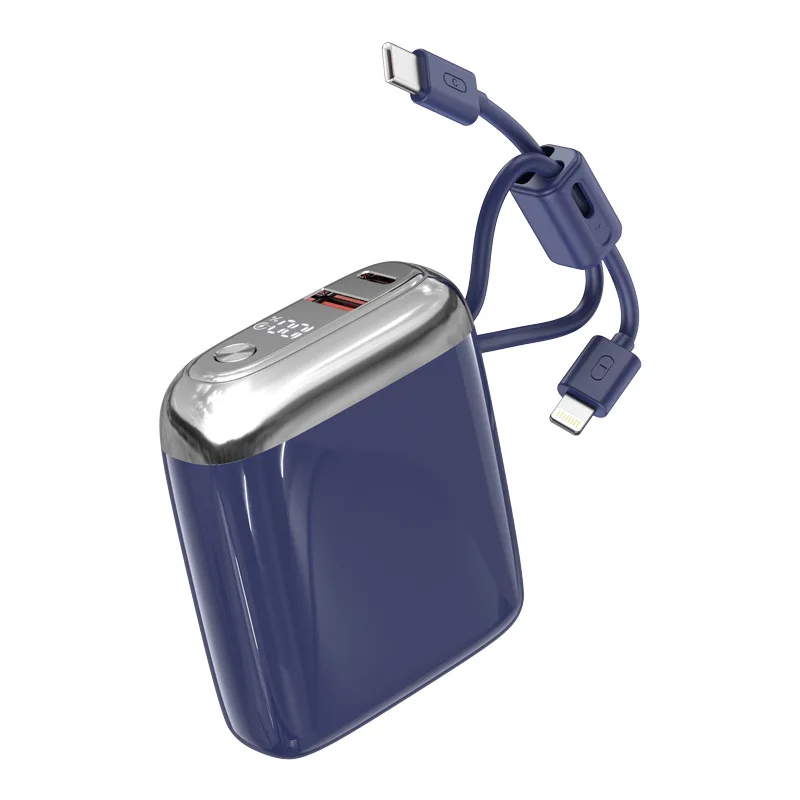 10000mAh 66W Super Fast Charging Built-in Line Power Bank Mini Small and Portable Mobile Power Source