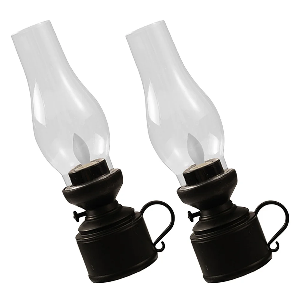 2 قطعة LED مصباح خمر ضوء لينة فانوس الزيت الزخرفية للعطلات هووسورمينغ الهدايا الرجعية منضدية