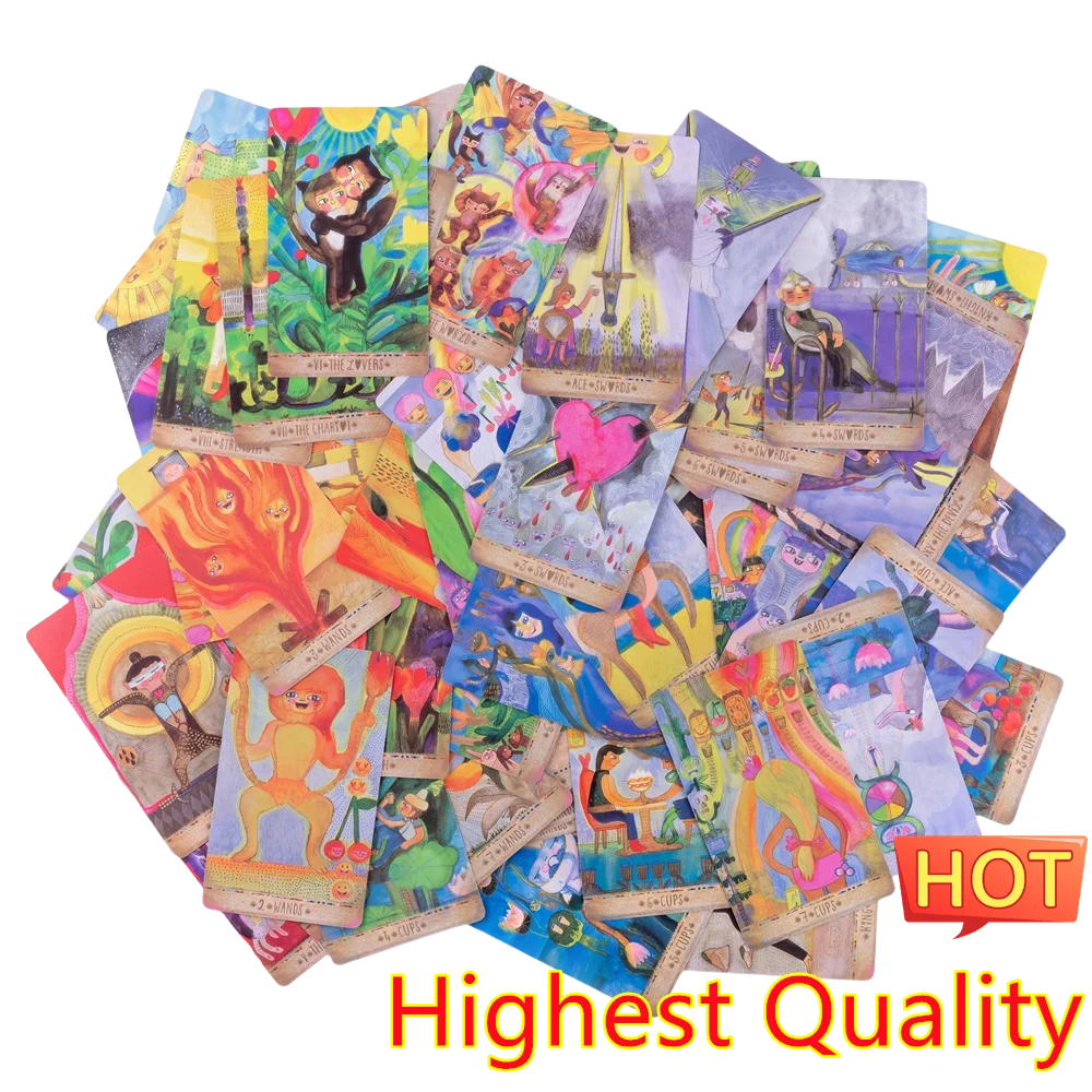 12X7cm Divination Playful Heart Tarot Playing Decks Board Game Predict Tarot Cards Oracle Card