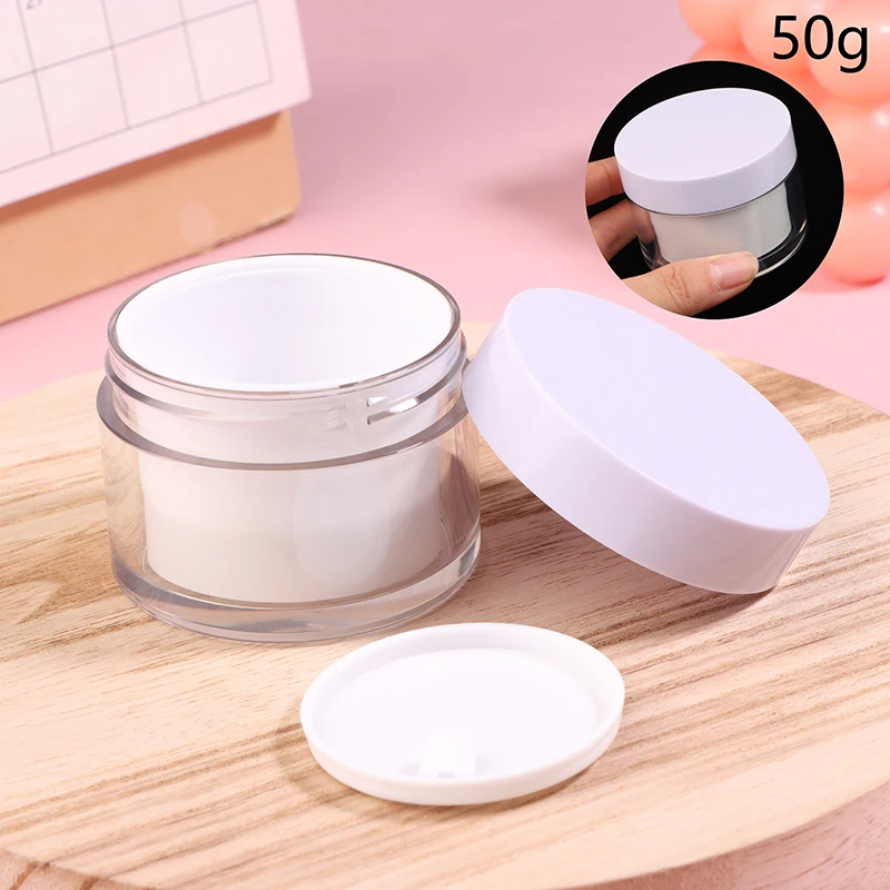 

1PC Round Refillable Bottles Plastic Empty Cosmetic Jar Makeup Container Face Cream Eyeshadow Gel Suncreen Perfume Travel Bottle