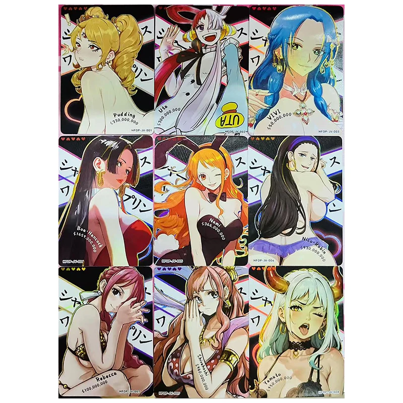 Anime ONE PIECE DIY ACG Yamato Uta Nami Hancock Robin Rebecca Vivi Shirahoshi juego de cartas coleccionables juguetes para niños regalo de cumpleaños