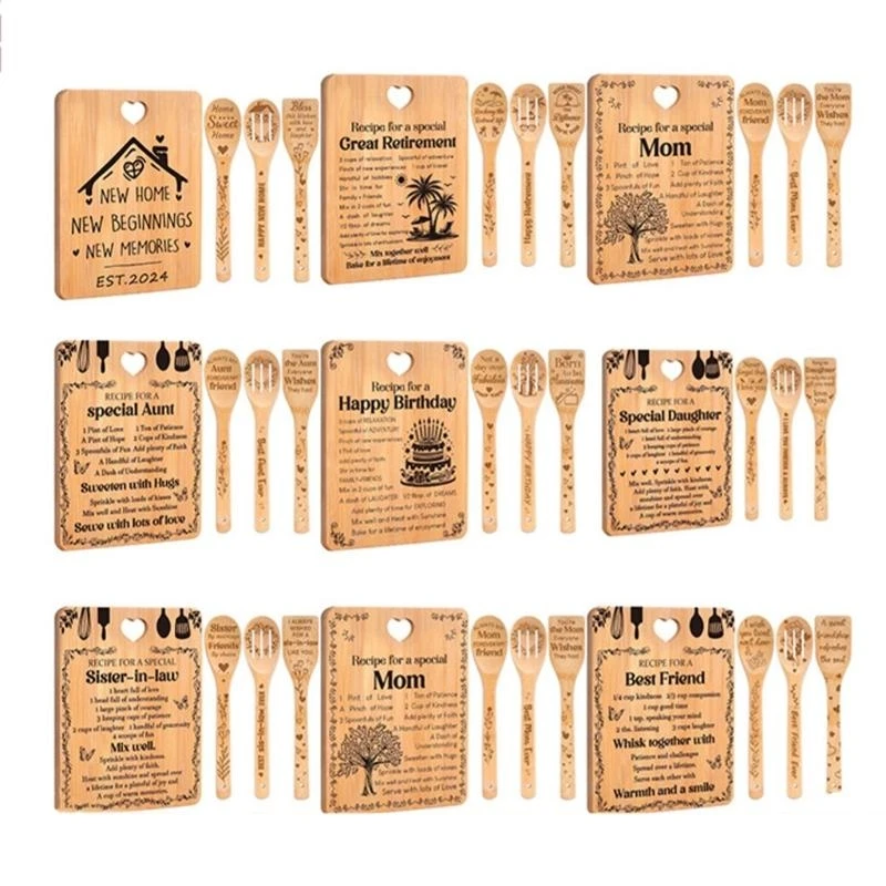 Bamboos Specting Board с подарком в форме сердца для матерей.