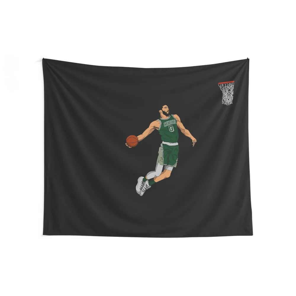 Jayson Tatum - Comic Style Tapestry Bedroom Deco Bathroom Decor Mushroom Tapestry