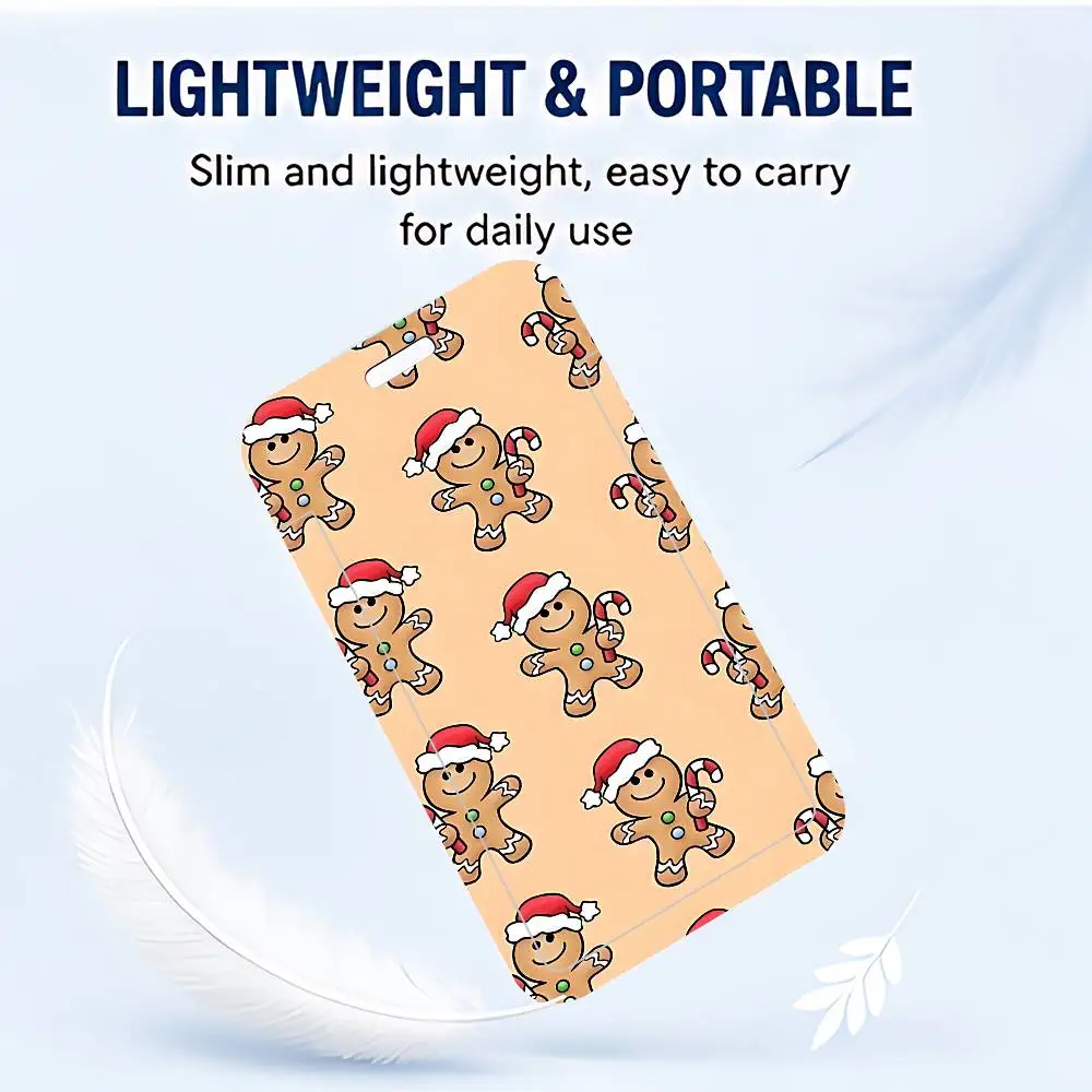 Merry Christmas Gift Deer ID Card Holder Cute PVC Badge Holder Cartoon Card Cover Student ID Bus Card Case With Clear Window