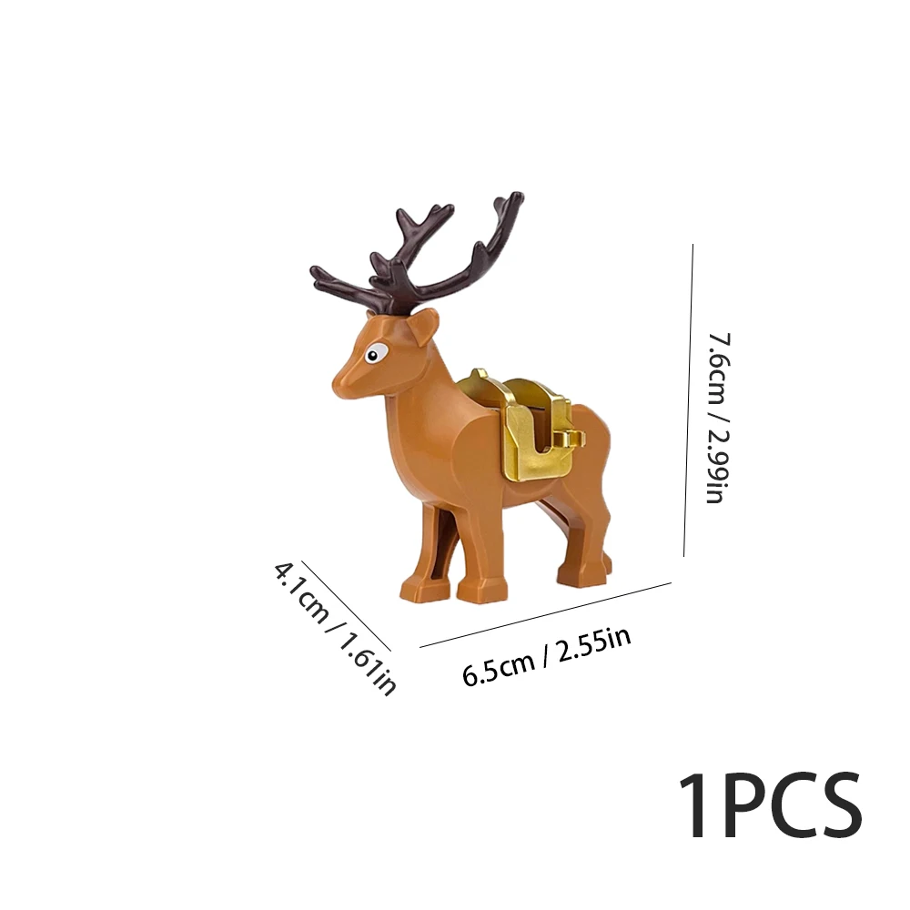 MOC Stadt Tier Bausteine Street View Zoo Elefant Kamel hirsch Bauernhof Szene Zubehör Bausteine Kinder Spielzeug Modell