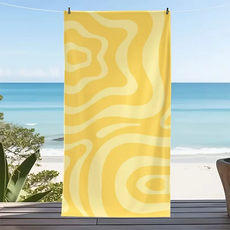 Dripping Paint Color Block Beach Towel Cartoon Melting Graffiti Soft Absorbent Quick Dry Large Swim Towel for Summer Seaside