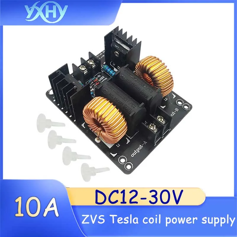 1PCS ZVS Tesla coil power supply, no-tap high-voltage generator driver board induction heating circuit DC12-30V