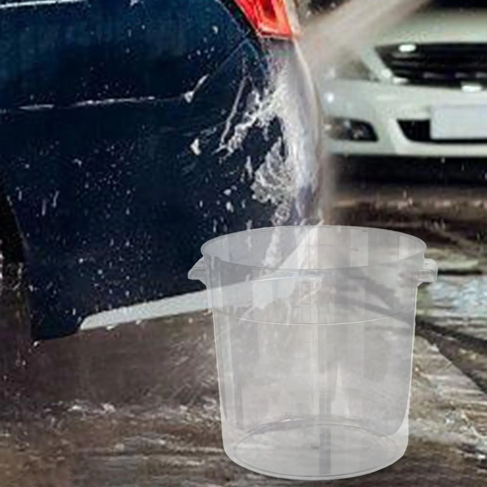 Transparent Car Wash Bucket Cleaning Bucket Home Durable for Hiking Backpacking Painting Assistance Fishing Car Detailing